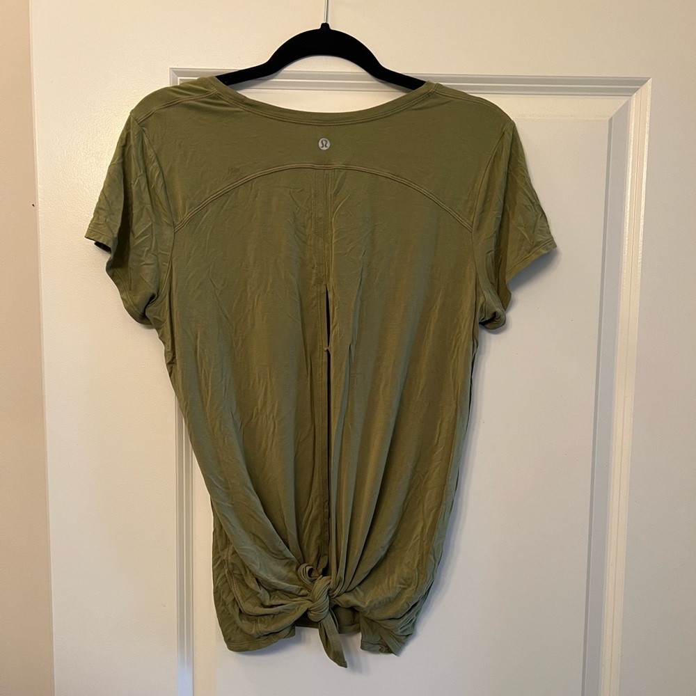 Lululemon modal open up tie back tee